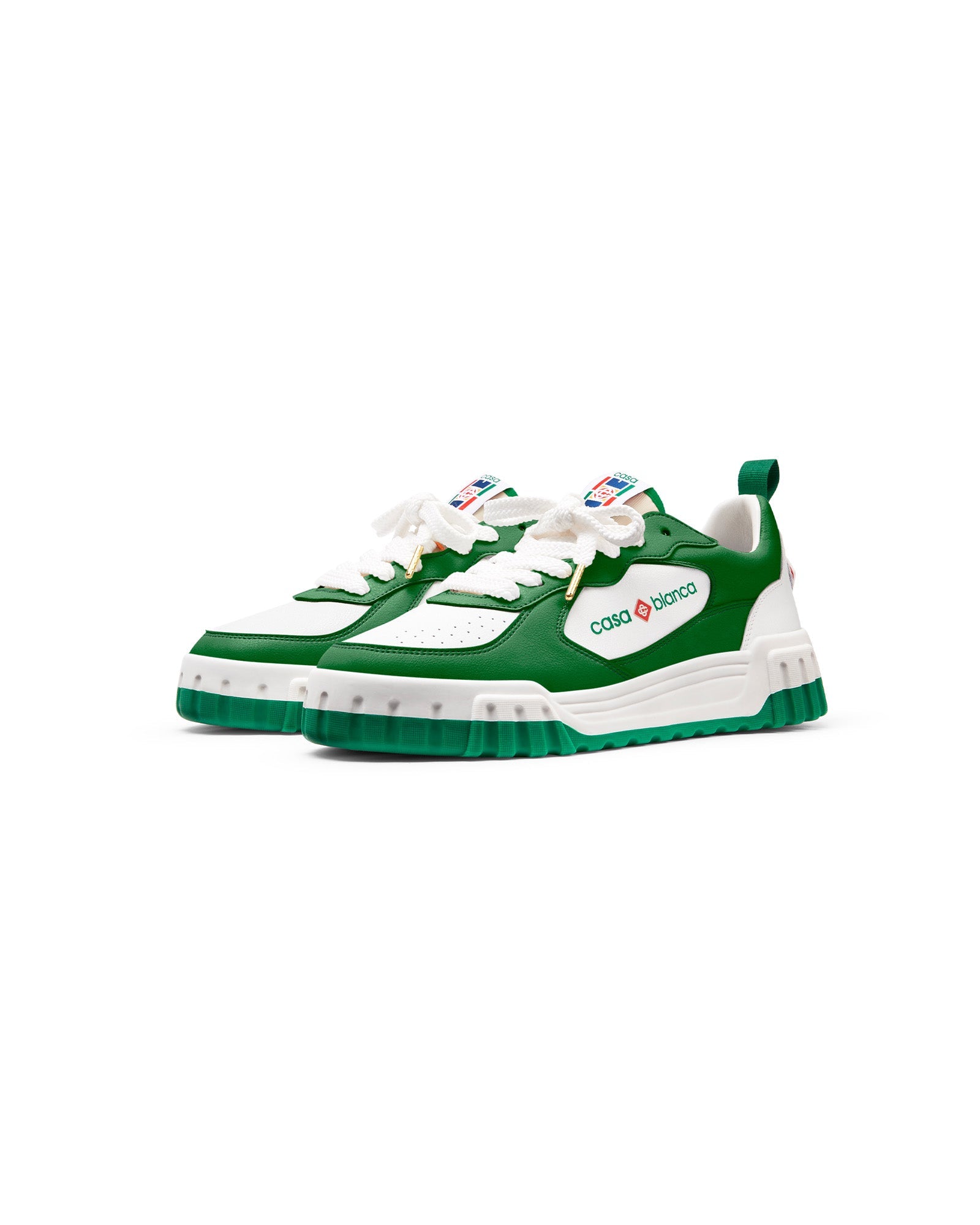 Men's Court Green & White Sneakers