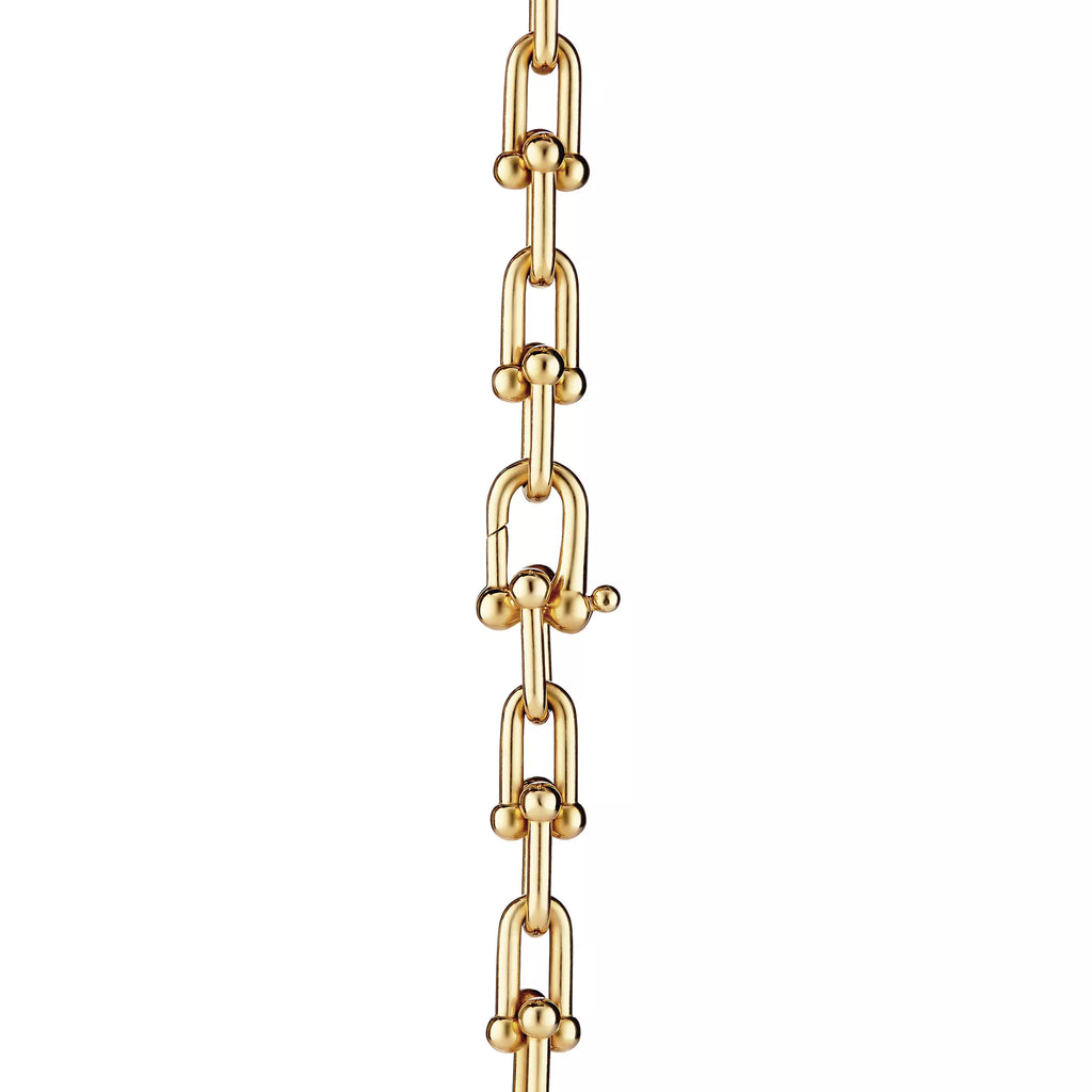 AV Pulse Necklace - Graduated Link (Yellow Gold)