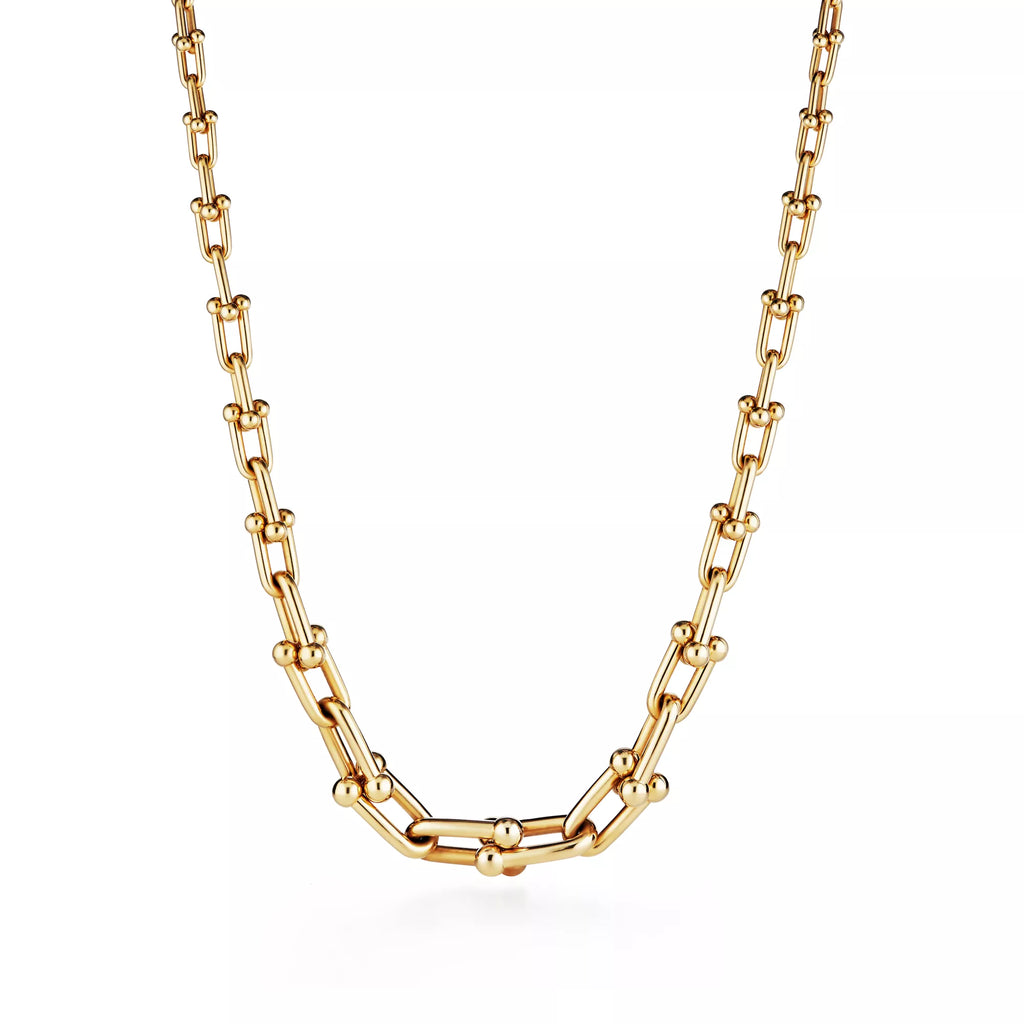 AV Pulse Necklace - Graduated Link (Yellow Gold)