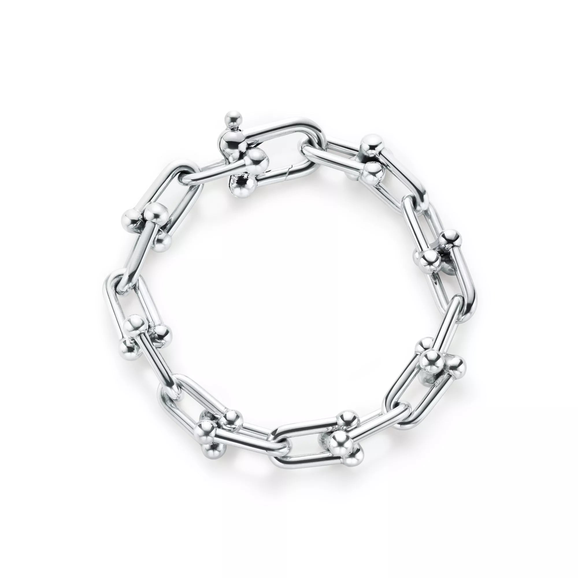 AV Pulse Bracelet - Large Link (White Gold)