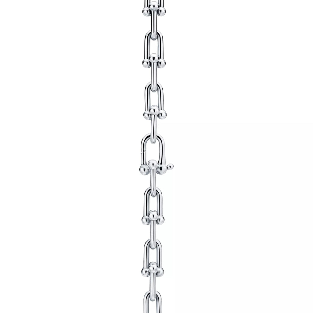 AV Pulse Necklace - Graduated Link (White Gold)