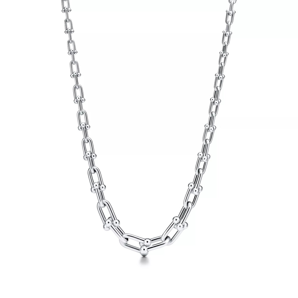 AV Pulse Necklace - Graduated Link (White Gold)