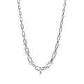 AV Pulse Necklace - Graduated Link (White Gold)