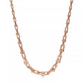 AV Pulse Necklace - Graduated Link with 3 Pavé Diamond Links (Rose Gold)