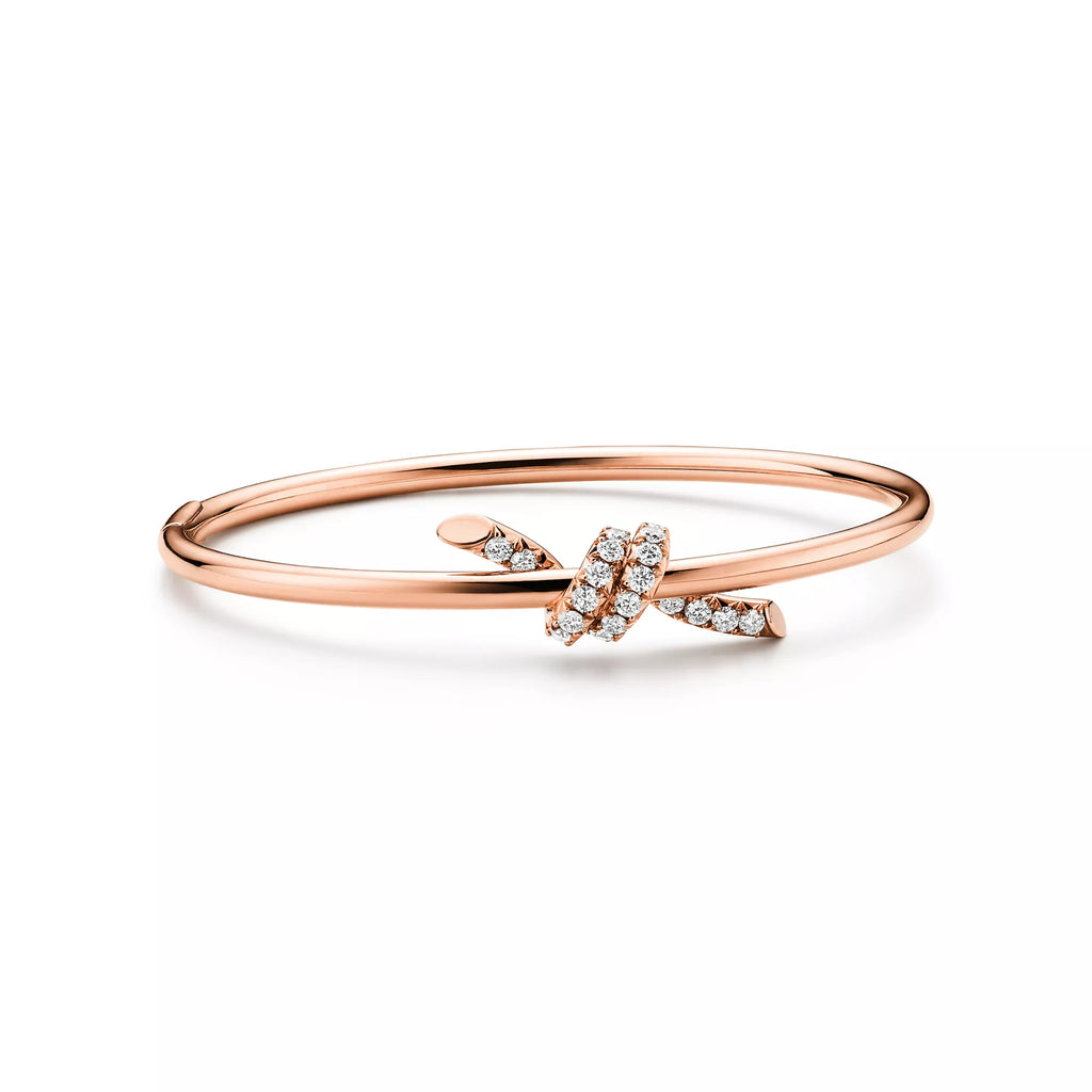 AV Lucent Bracelet - Diamond Wire Bangle (Rose Gold)
