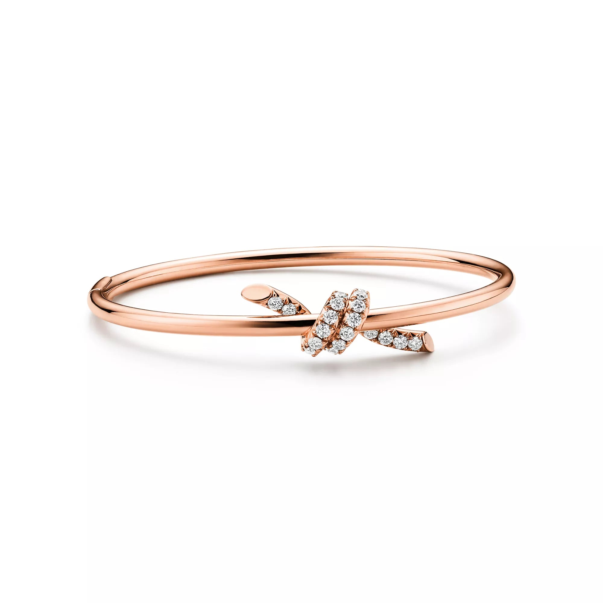 AV Lucent Bracelet - Diamond Wire Bangle (Rose Gold)