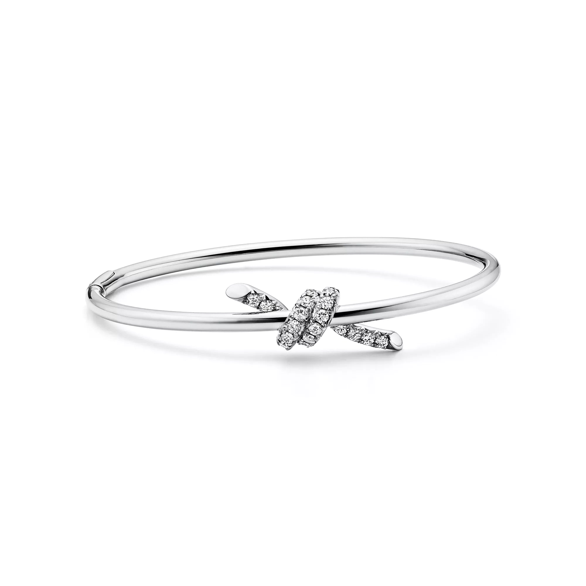 AV Lucent Bracelet - Diamond Wire Bangle (White Gold)