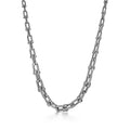 AV Pulse Necklace - Graduated Link with 3 Pavé Diamond Links (White Gold)