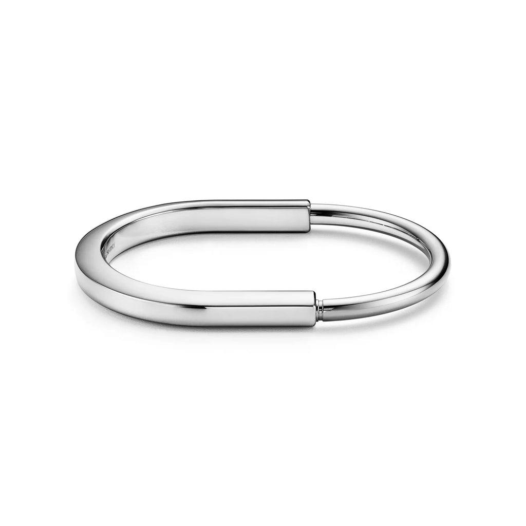 AV Lock Bracelet - Bangle in White Gold