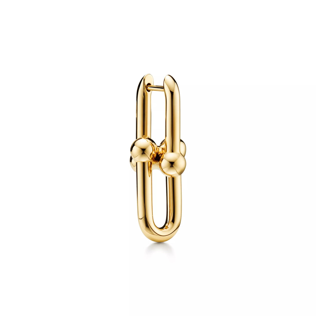 AV Pulse Earrings - Medium Link (Yellow Gold)