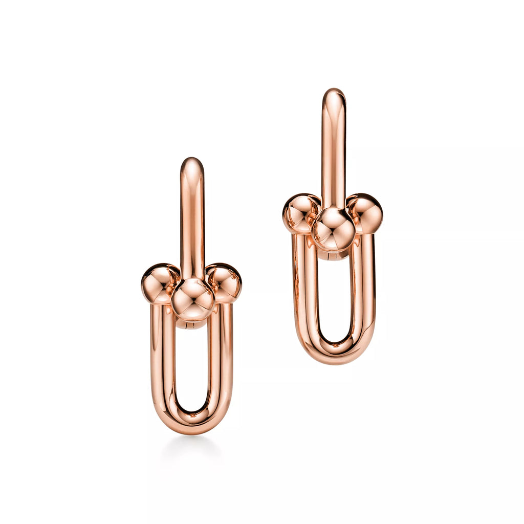AV Pulse Earrings - Medium Link (Rose Gold)