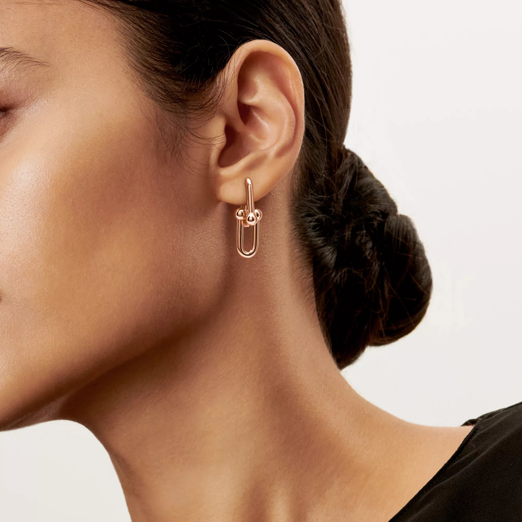AV Pulse Earrings - Medium Link (Rose Gold)