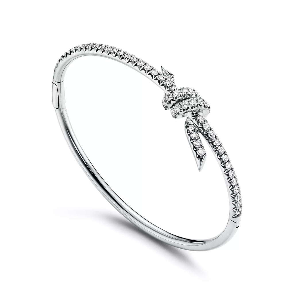 AV Lucent Bracelet - Bangle with Diamonds (White Gold)