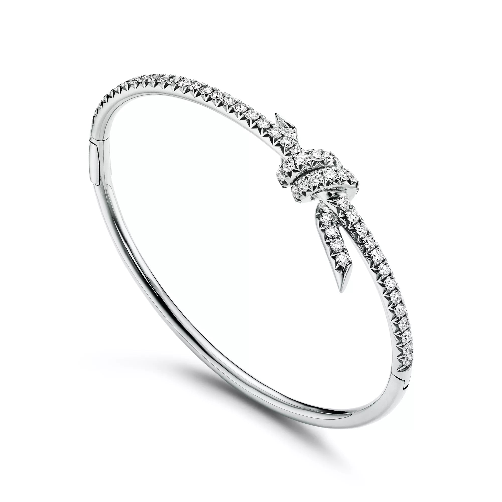 AV Lucent Bracelet - Bangle with Diamonds (White Gold)