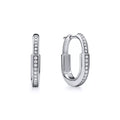 AV Lock Earrings - White Gold with Full Pavé Diamonds, Small