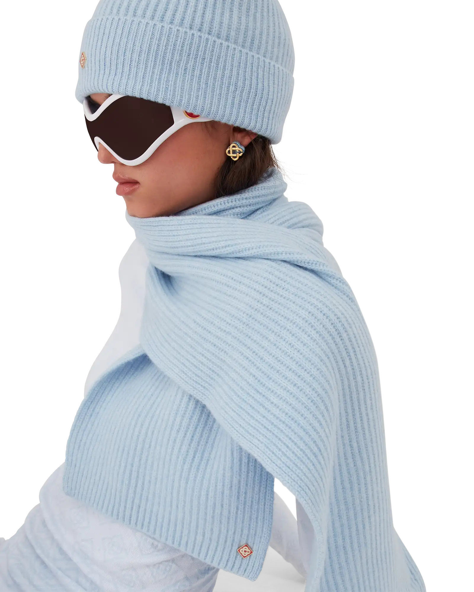 Wool Rib Ski Scarf