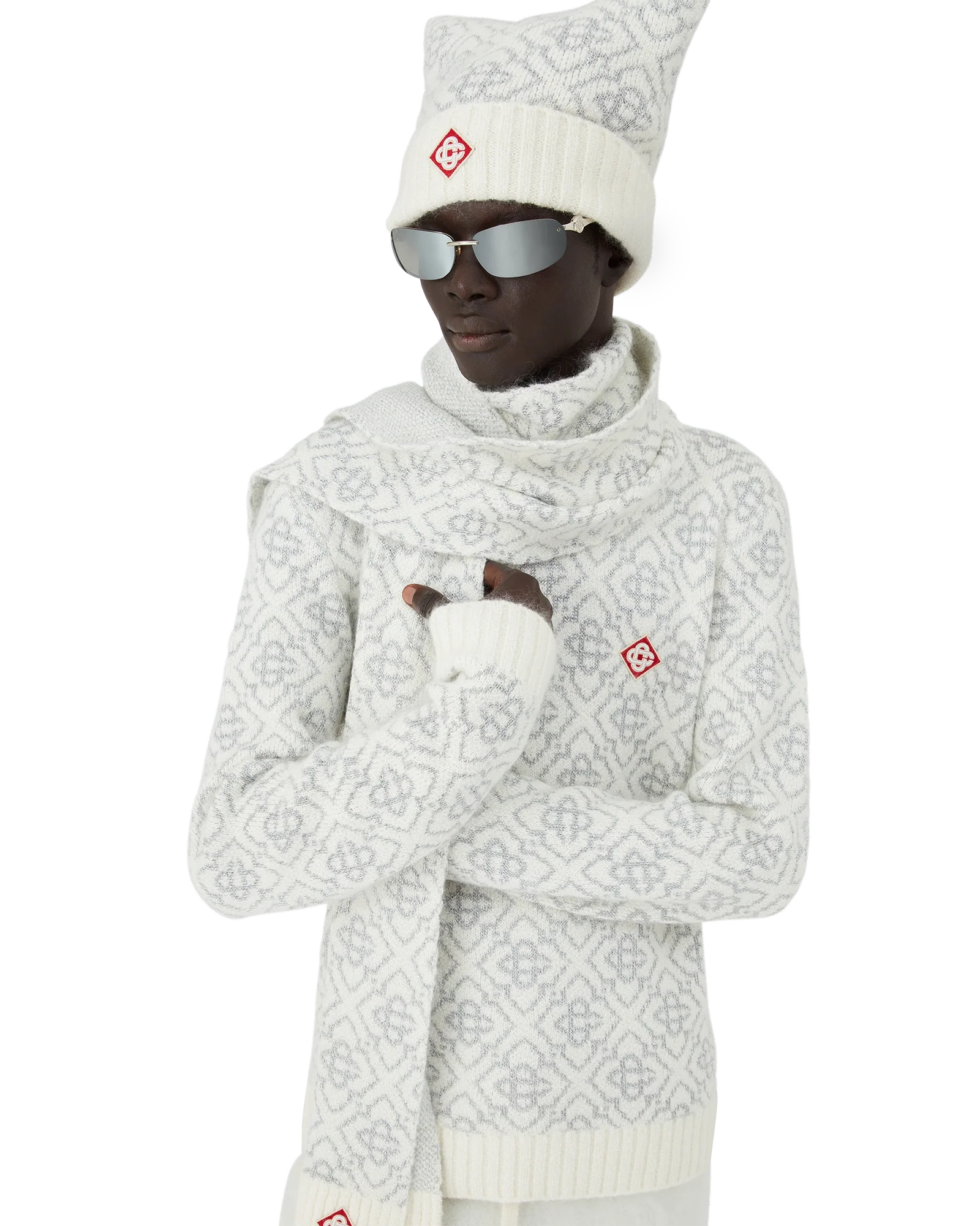 Ski Monogram Mohair Scarf