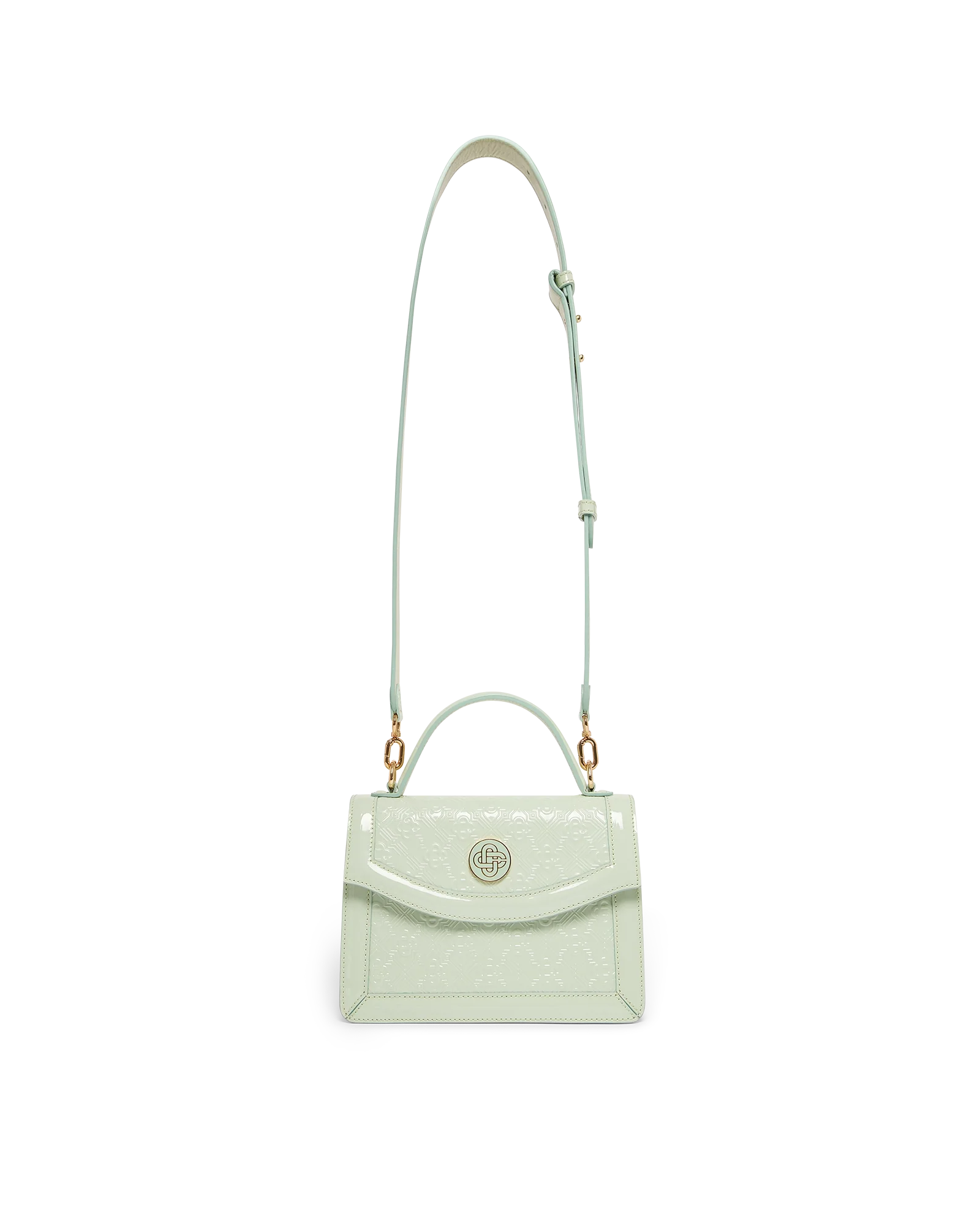 Mint Monogram Embossed Mini Jeanne Bag