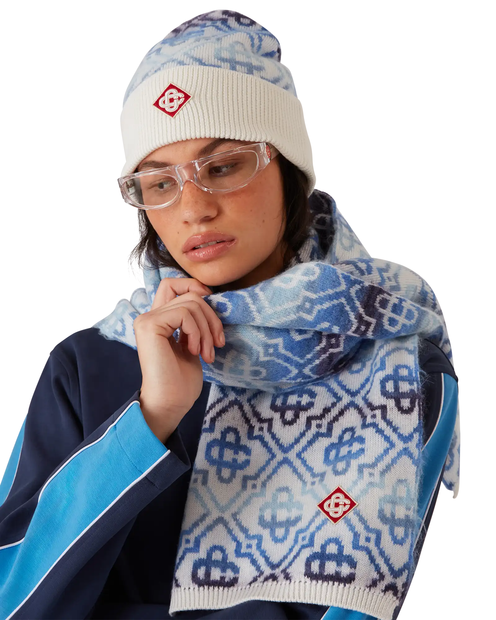Space Dye Monogram Scarf
