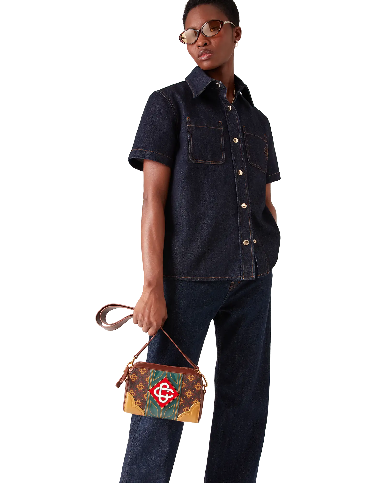 Brown Monogram Crossbody Bag