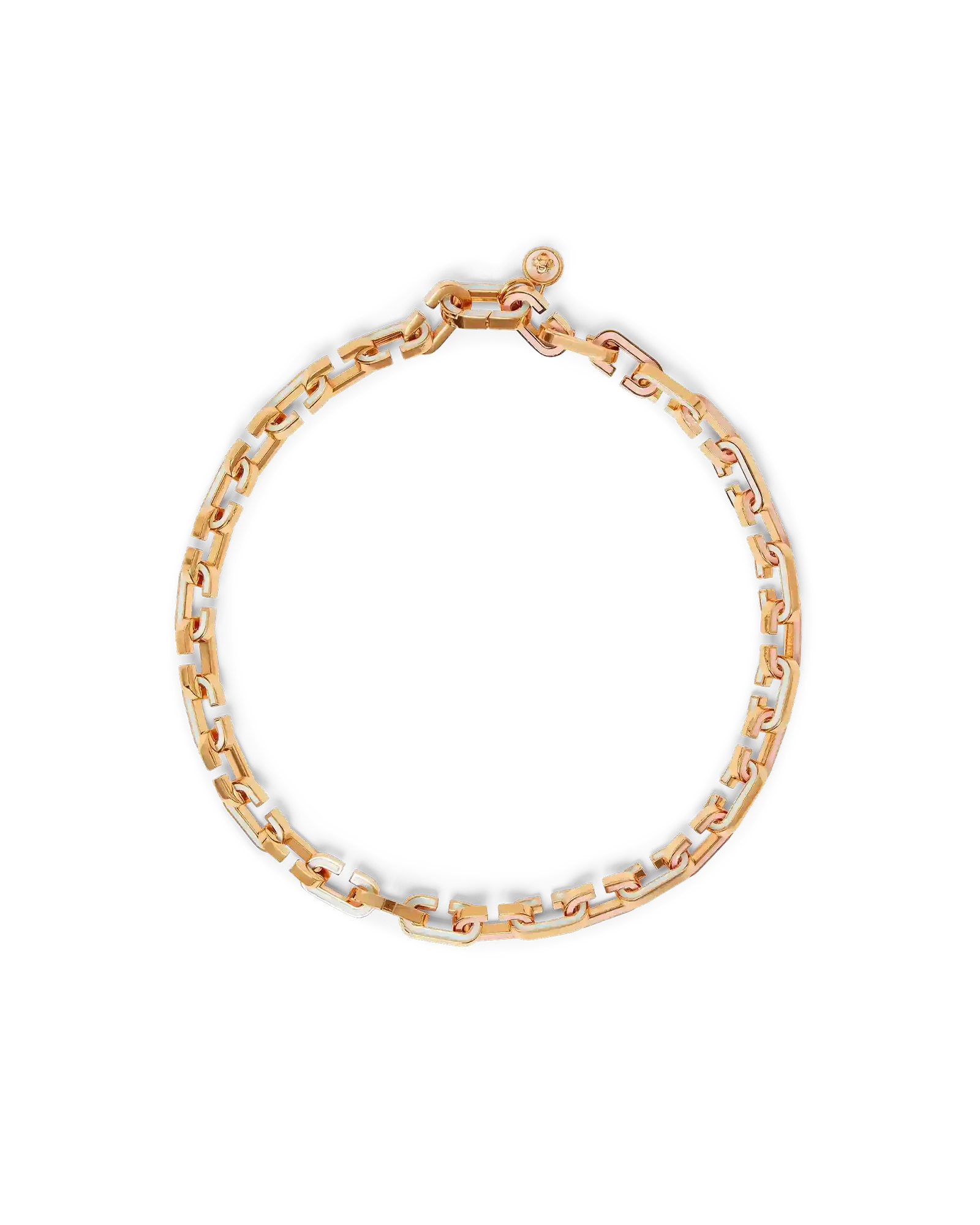 Enamel C Link Necklace