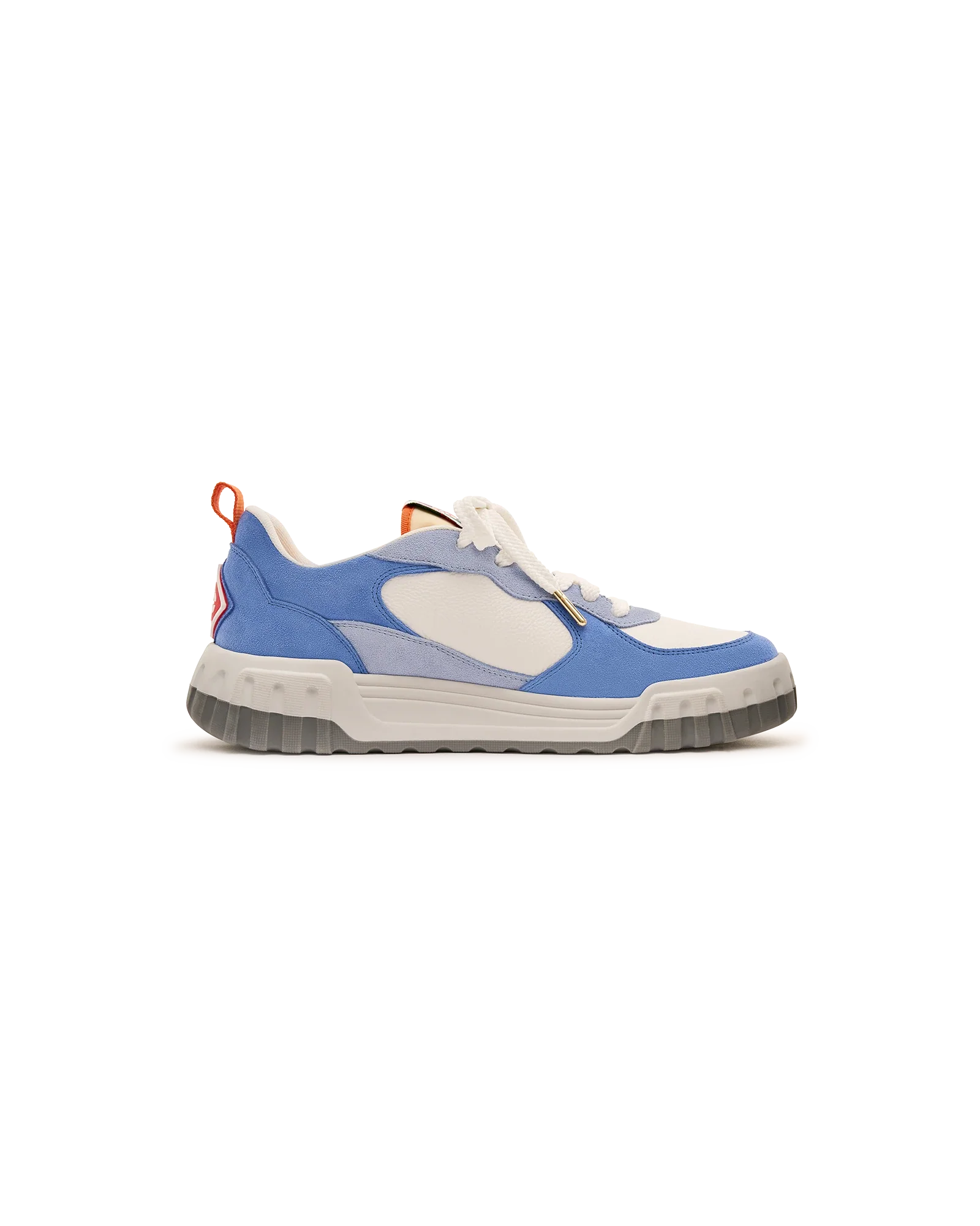 Women's White & Blue Court Sneaker