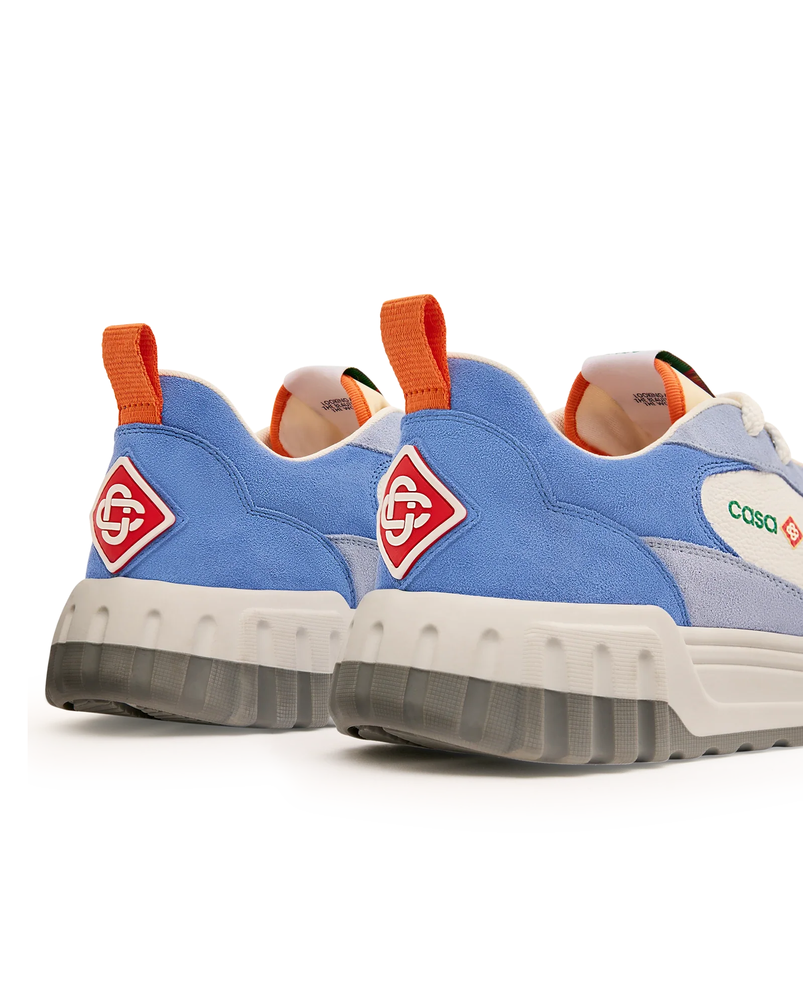Women's White & Blue Court Sneaker