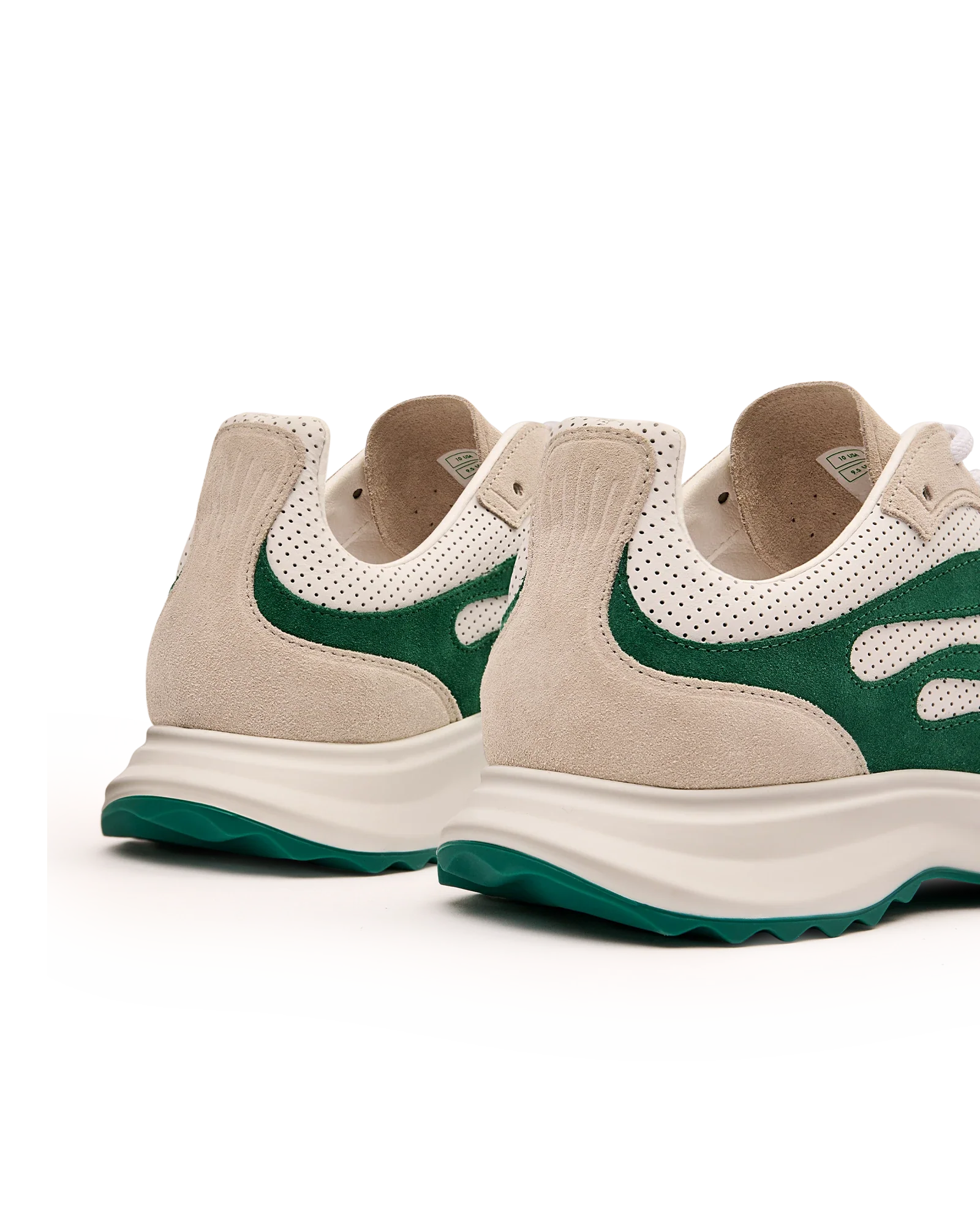 Men's White & Green Stade Sneaker