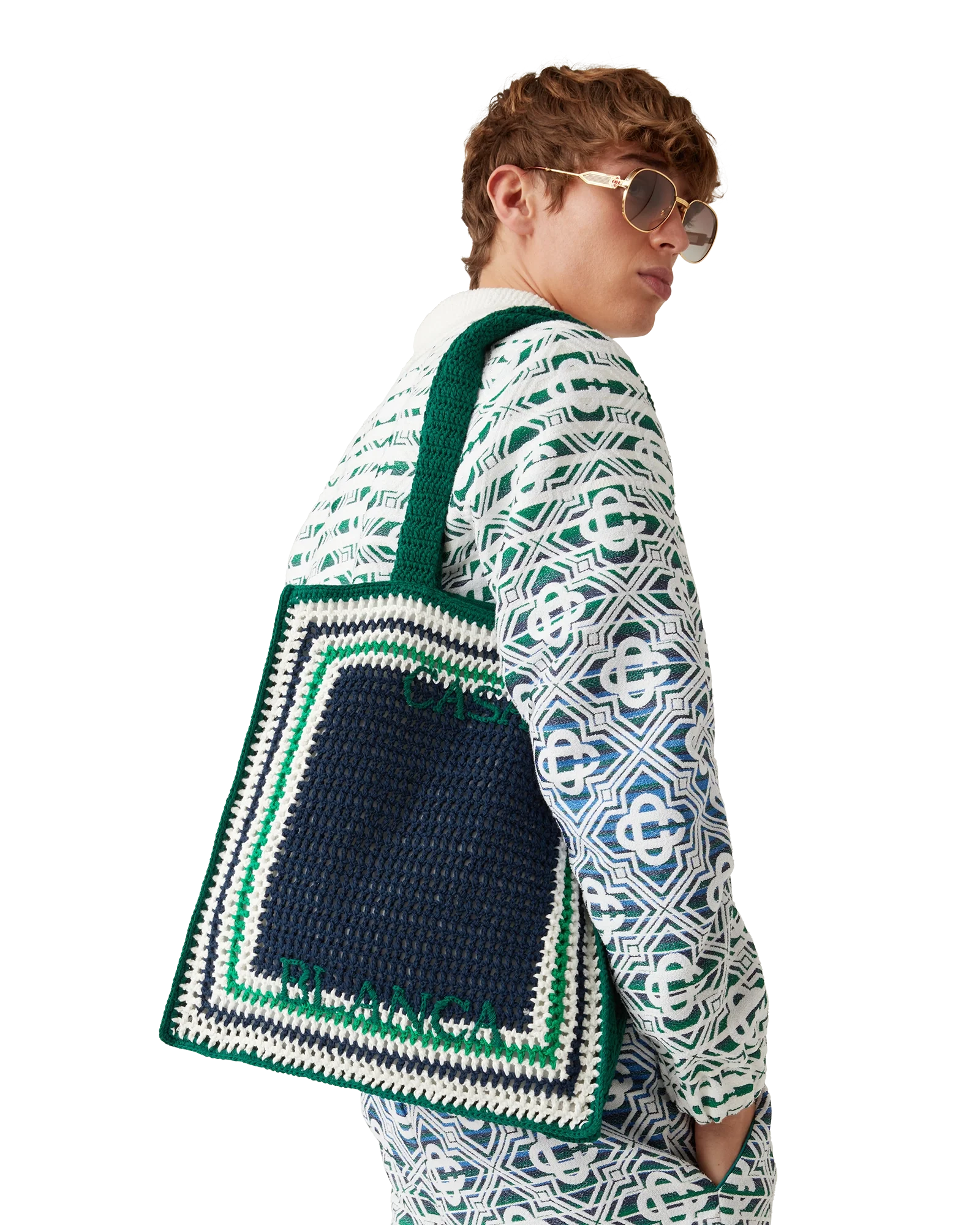 Stripe Crochet Bag