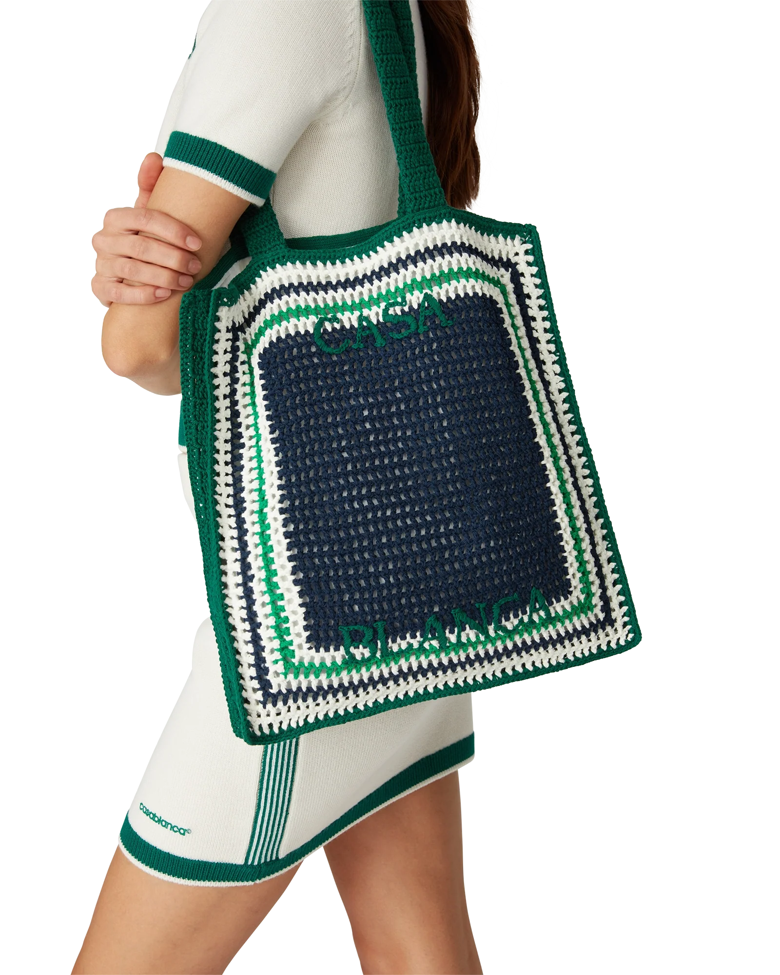 Stripe Crochet Bag