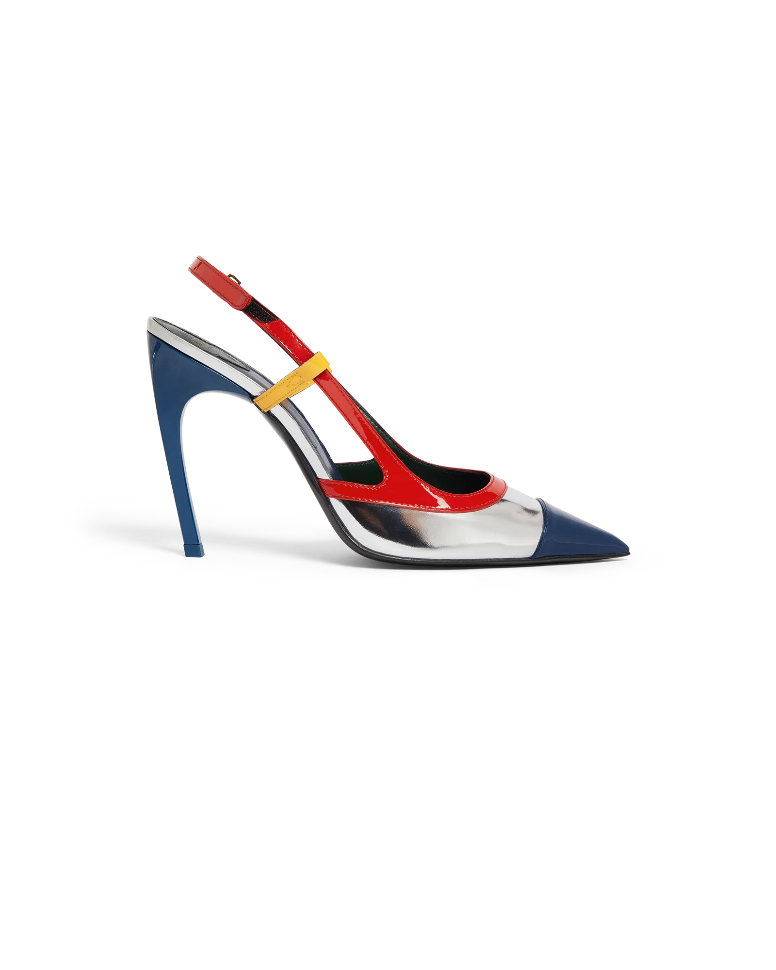 Chrome Arch Slingback Pump