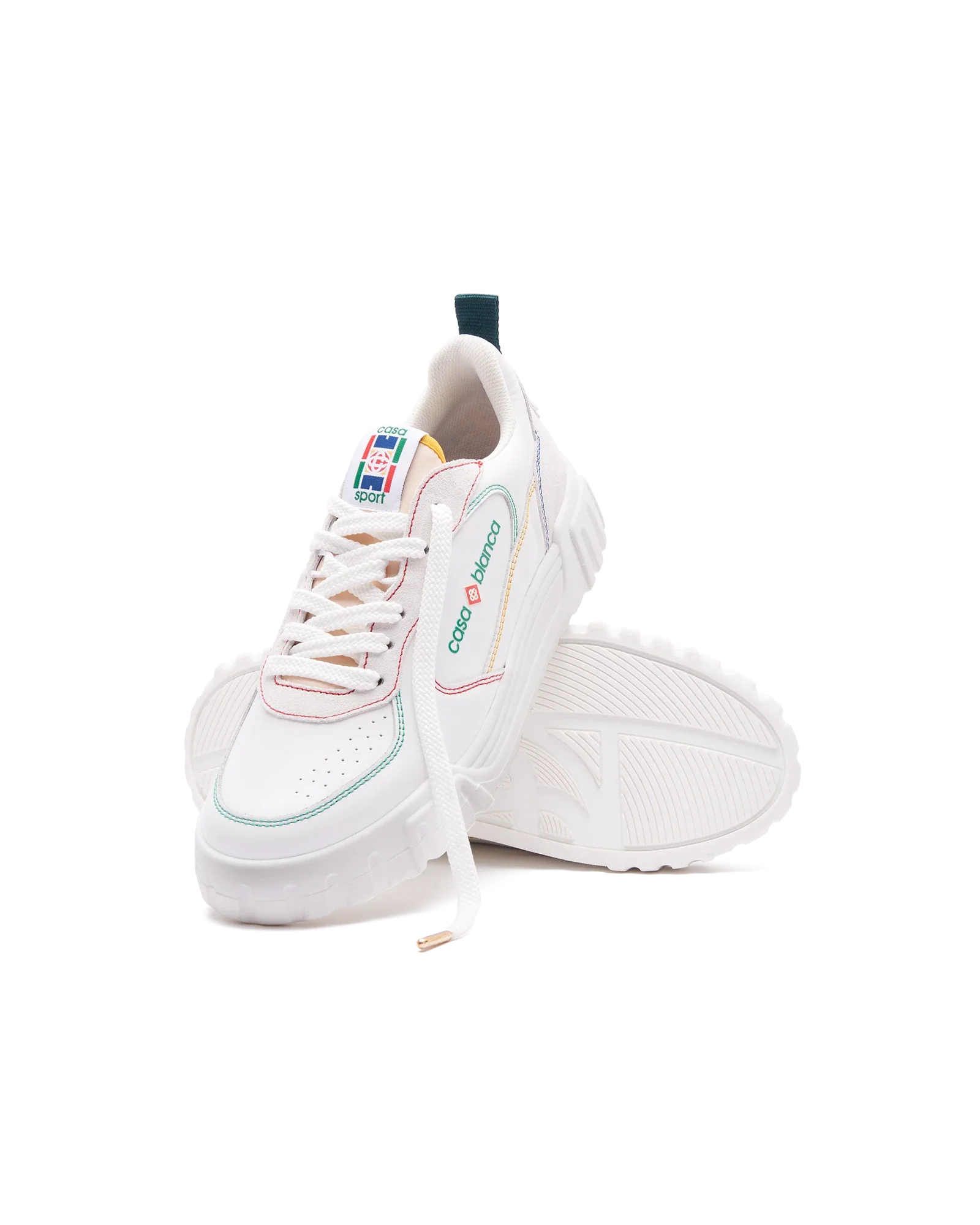 Women's Court White & Multicolour White Sneakers