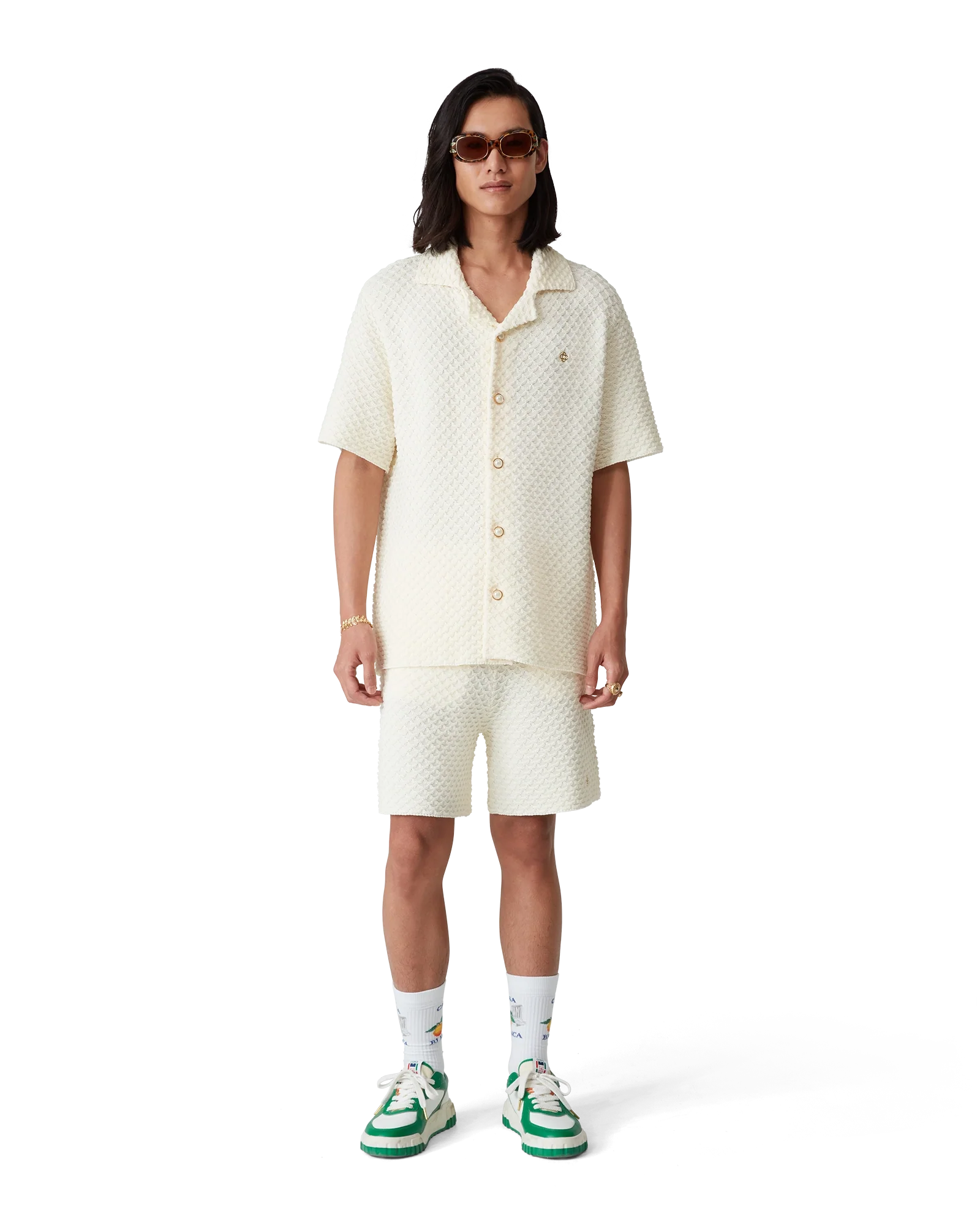 Men's Court Green & White Sneakers