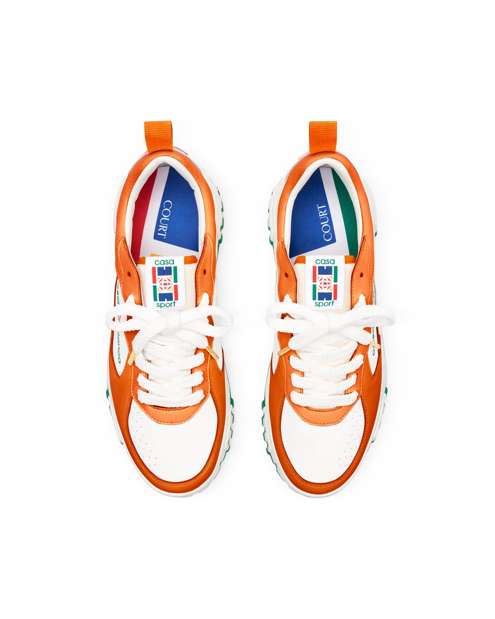 Men's Court Orange & White Sneaker