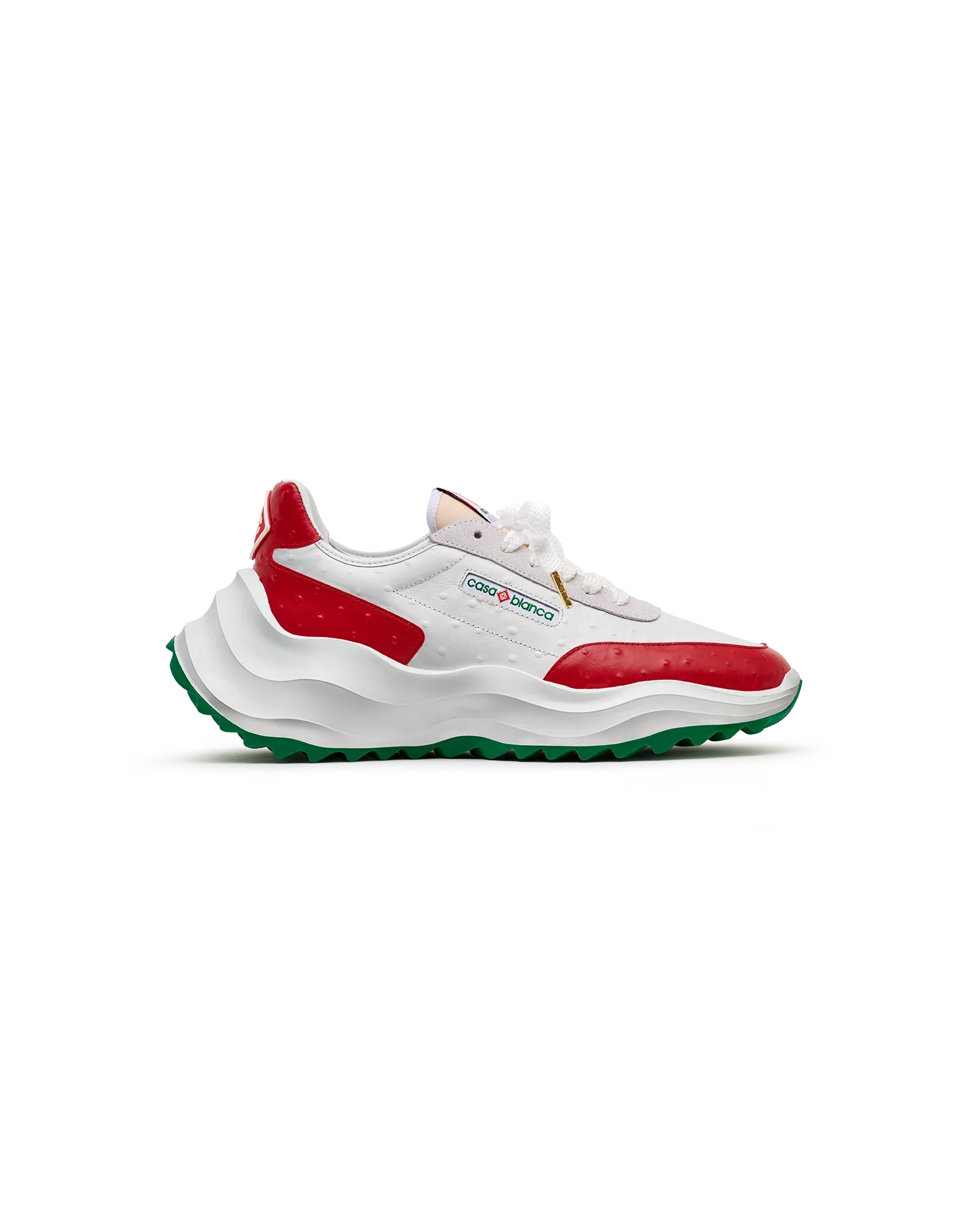 Men's Atlantis Red Ostrich Sneakers