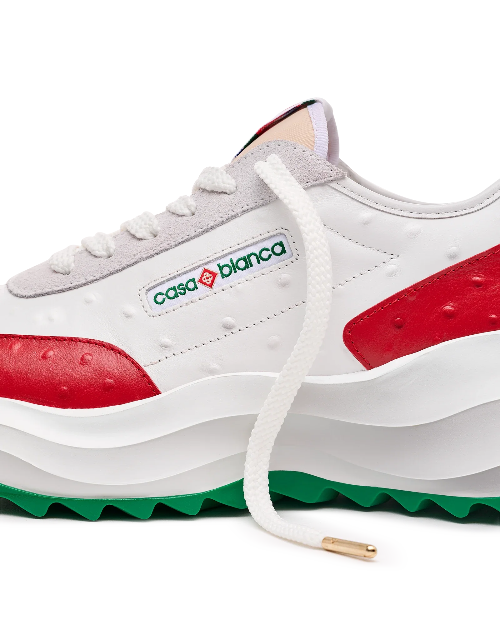 Men's Atlantis Red Ostrich Sneakers