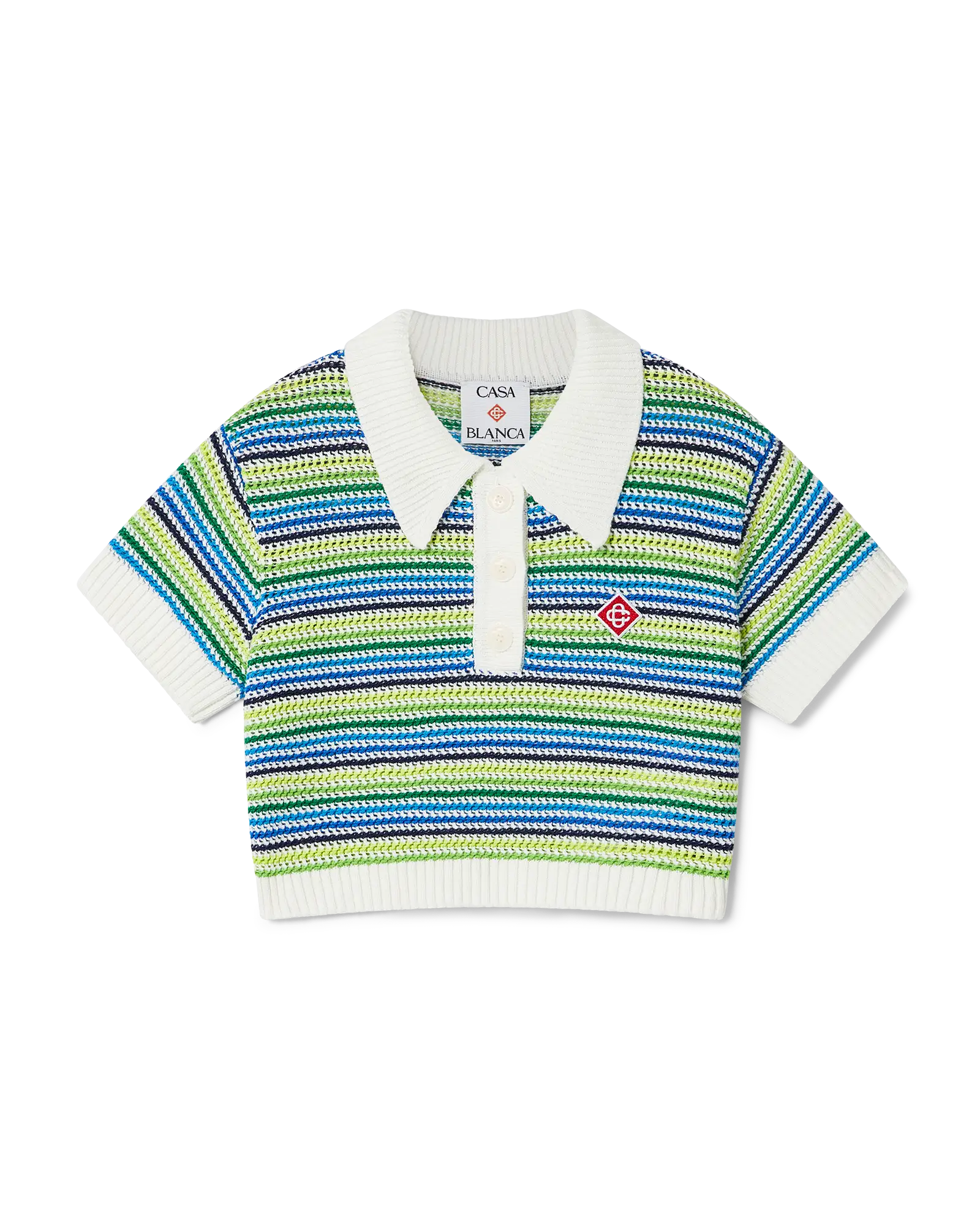 Children's Stripe Short Sleeve Crochet Top