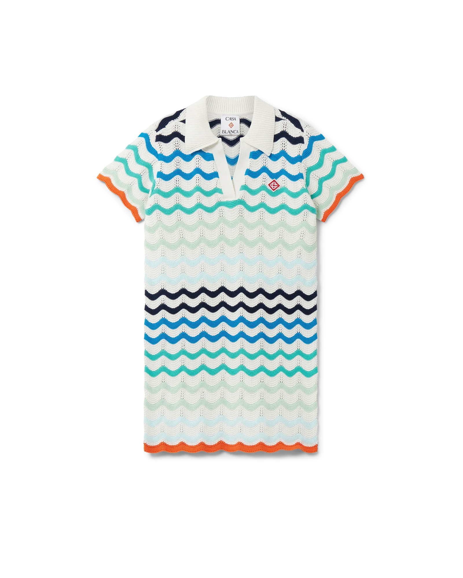 Gradient Wave Crochet Dress