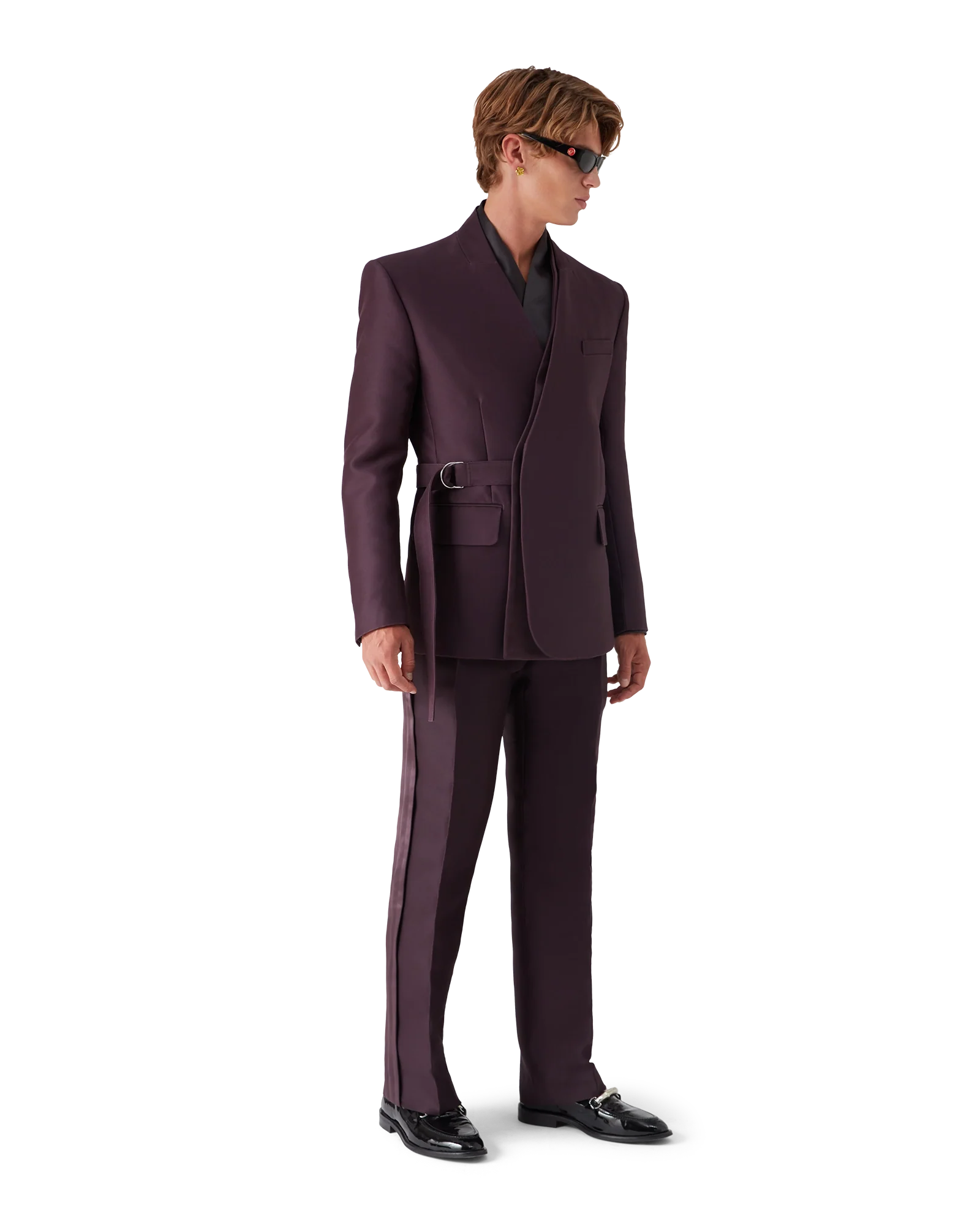 Blend Tailored Wool Silk Wrap Jacket