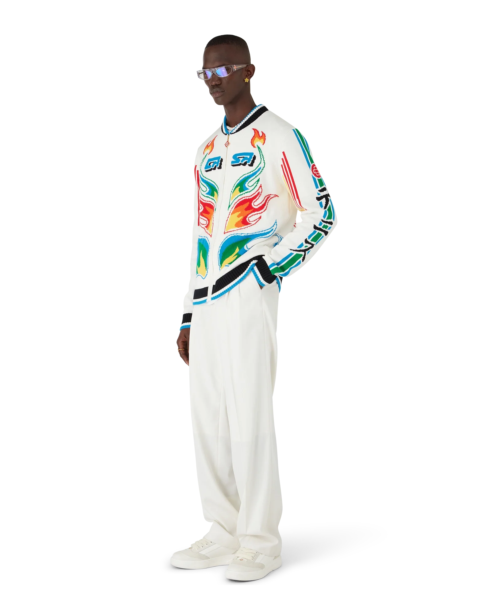 Flame Laurel Cotton Knit Casa Club Jacket