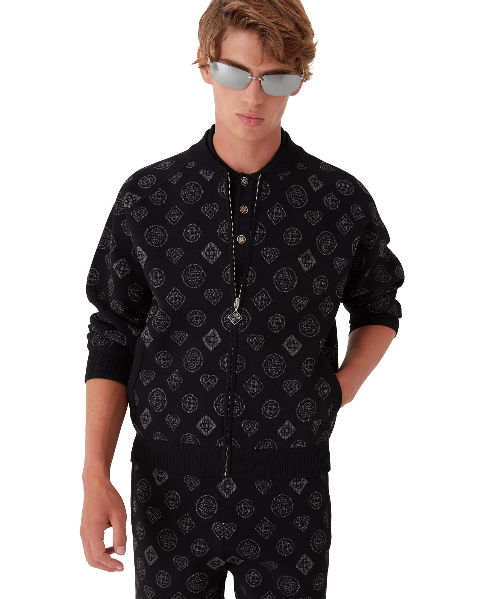 Monogram Jacquard Bomber Jacket