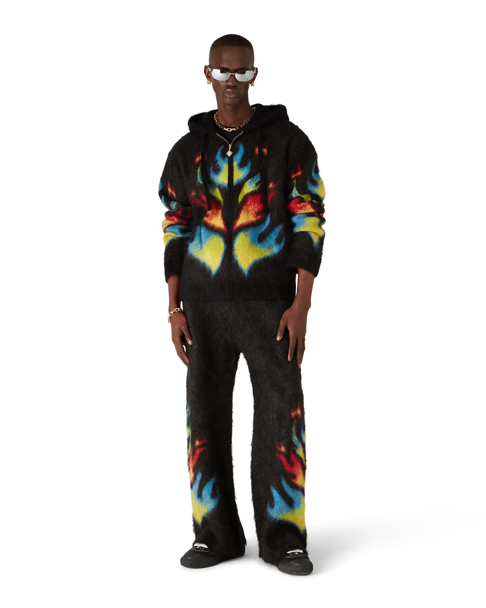 Mohair Flame Laurel Zip Hoodie
