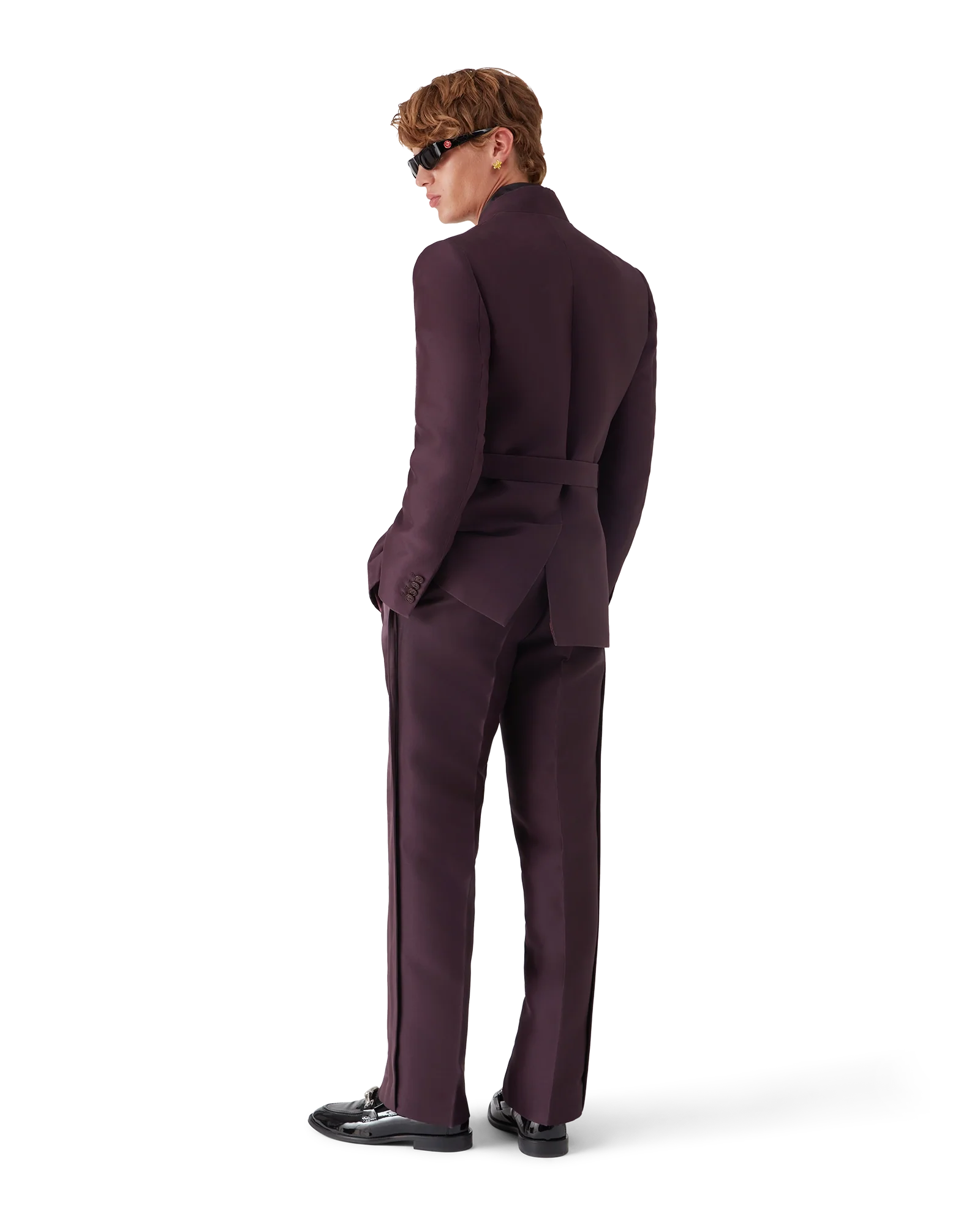 Blend Tailored Side Stripe Wool Silk Trousers