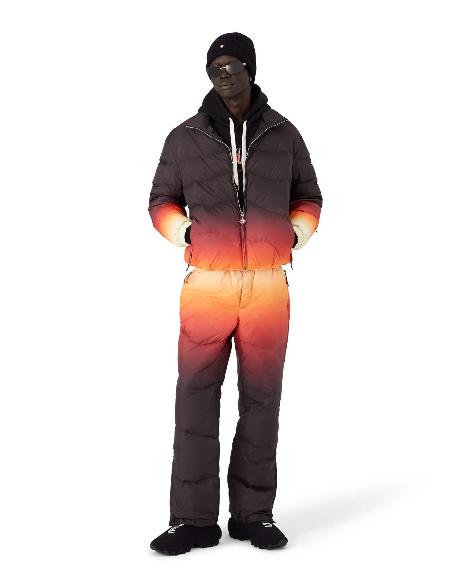 Gradient Nylon Down Padded Trousers