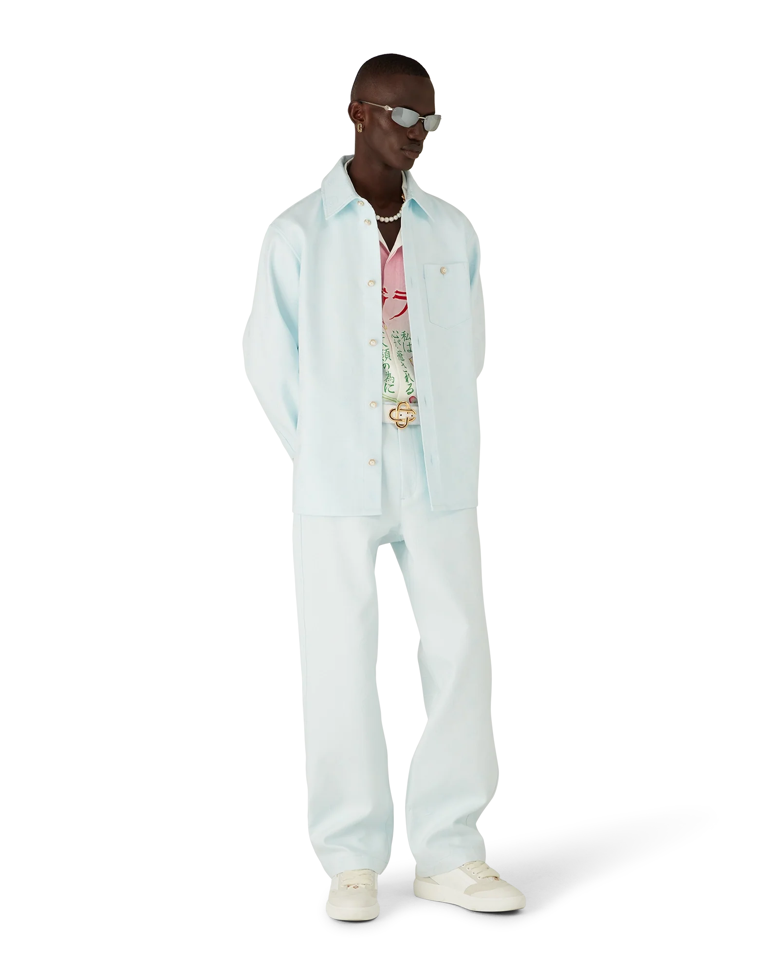 Cotton Monogram Workwear Trousers