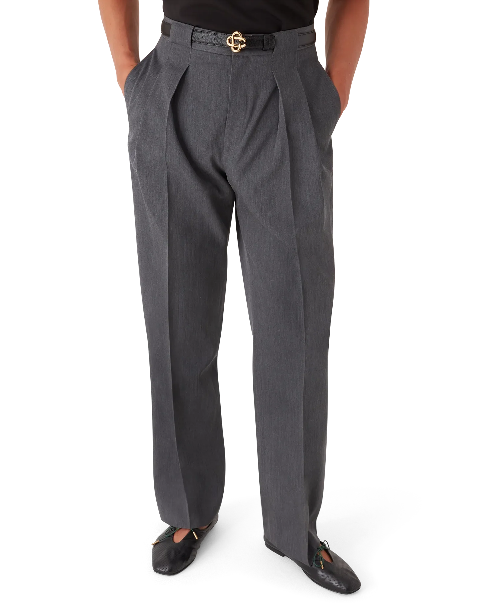 Wool Tailoring Belt Loop Trousers
