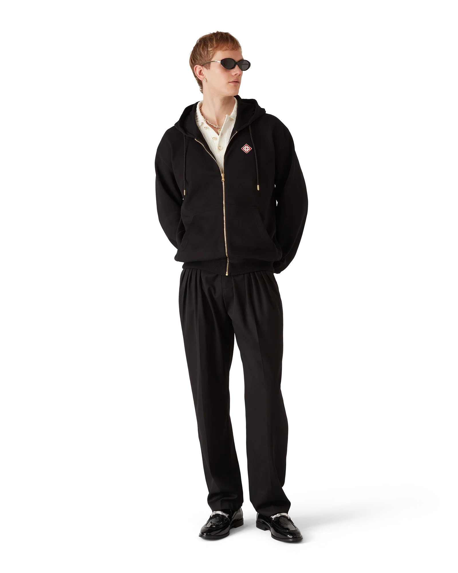Diamond Logo Zip Hooded Sweatshirt