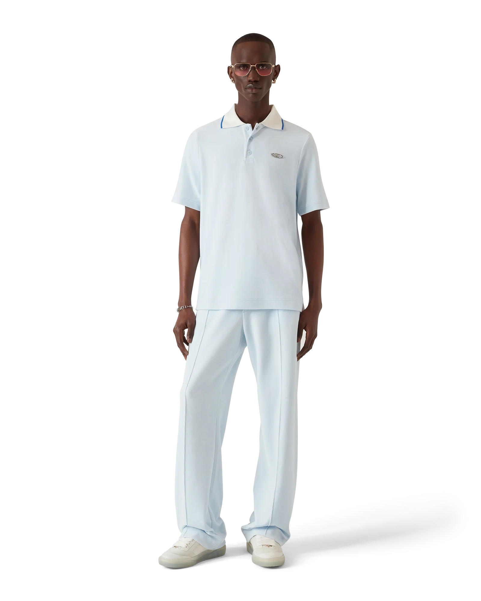 Velour Short Sleeve Polo Shirt