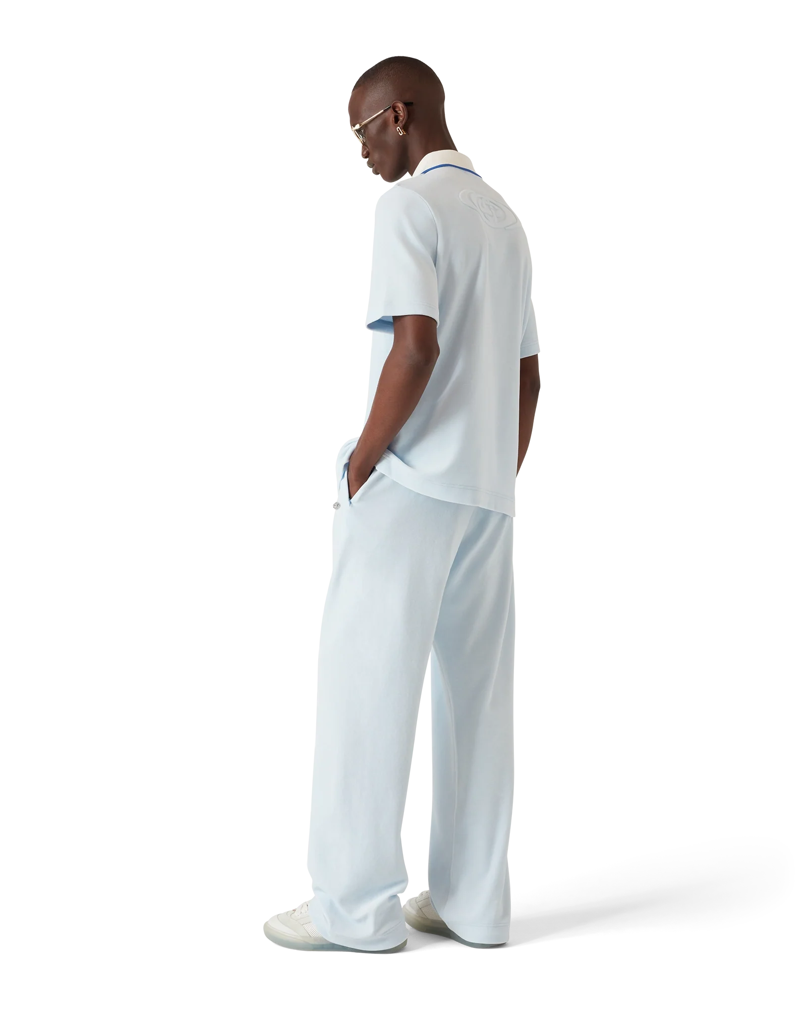 Velour Short Sleeve Polo Shirt