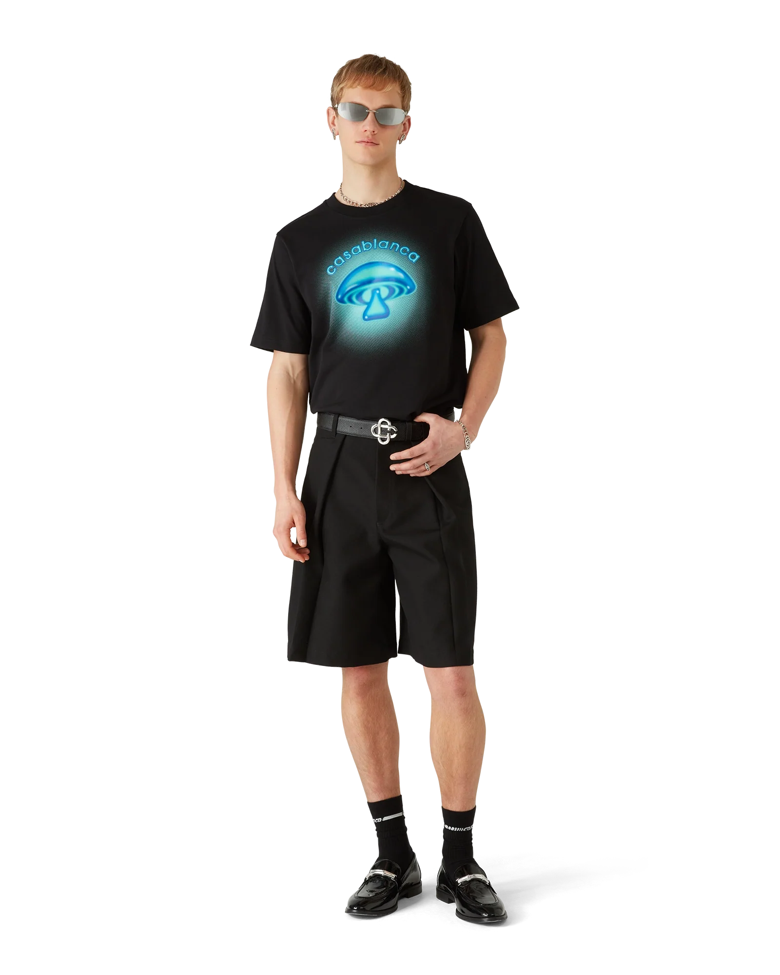 Airbrush Mushroom Logo Short Sleeve T-Shirt